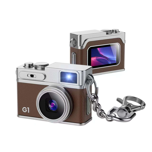 Portable Mini Digital Camera 1080P HD Tiny Pocket Size Retro Compact SD Card Keychain Camera Recorder for Kids