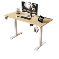 Bureau électrique ergonomique GEDO Y100 à hauteur réglable, avec plateau en acier de 18 mm, surface en PVC et système de levage à moteur unique pour bureau intelligent