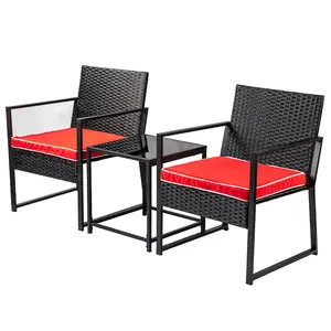 Ensemble de meubles de jardin d'extérieur modernes à quantité élevée Table et chaises en rotin pour patio