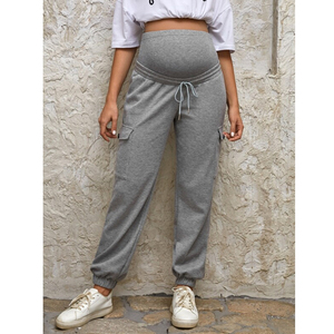Vêtements de maternité Femmes enceintes Logo personnalisé Tissu gaufré Pantalons <span class=keywords><strong>cargo</strong></span> grande taille Femmes Pantalons <span class=keywords><strong>cargo</strong></span> de haute qualité <span class=keywords><strong>Femme</strong></span> - Product Image 4