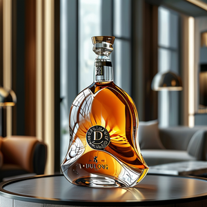 Bouteilles en <span class=keywords><strong>verre</strong></span> de cristal professionnel Premium 750ml bouchon à couronne plate personnalisé pour Tequila Brandy pour <span class=keywords><strong>Cognac</strong></span> Xo Vodka Whisky Spiritueux - Product Image 2