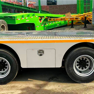 Semirremolque de plataforma plana de servicio pesado, semirremolque volquete <span class=keywords><strong>para</strong></span> transporte de automóviles, camión semirremolque <span class=keywords><strong>para</strong></span> transporte de mercancías a pequeña y gran escala - Product Image 4