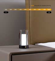 Lanterne moderne rechargeable sans fil à intensité variable pour la nuit, le camping en extérieur, la décoration de la maison, lampe de nuit portable en acrylique LED