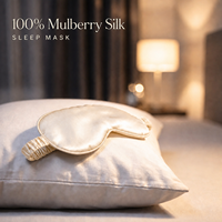 Masque de sommeil en soie de mûrier 100% biologique personnalisé avec logo, cache-yeux de voyage en soie pour dormir