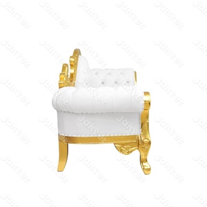 <span class=keywords><strong>Mariage</strong></span> de luxe diamants boutons canapé en cuir blanc Chaise longue pour événements - Product Image 3