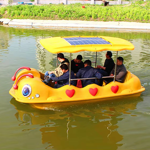 Bote Eléctrico de Recreo con Forma de Oruga, Material Plástico Importado, Capacidad para 6 Personas, con Panel Solar, Ideal para Parques Acuáticos - Product Image 1