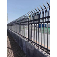 Clôture moderne en acier galvanisé et aluminium noir |   Clôture à lattes pour la protection de la vie privée, balustrade d'escalier et de cour, clôture à piquets résistante à la rouille pour