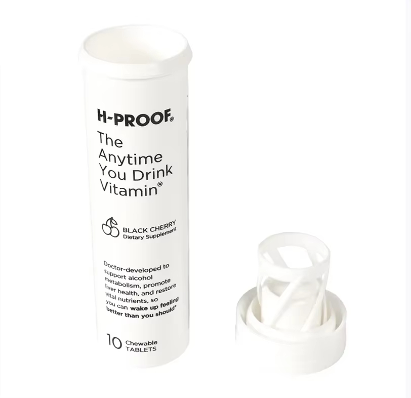 High Quality Empty White Portable pp Effervescent Tablets Packaging Customized Small Medicine Pills Bottle with Cap for Travel
