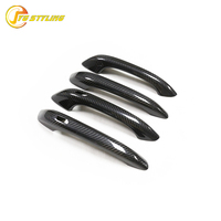 Cubiertas Decorativas para Manijas de Puerta de Fibra de Carbono Seca para Porsche Macan 2014-2024, 4 Piezas, Adhesivas, con o sin Sensor de Entrada sin Llave