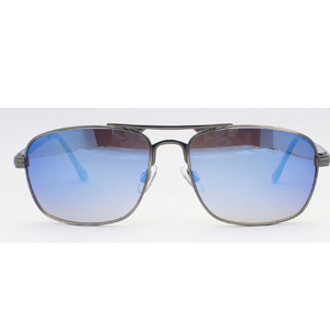 Sunway Eyewear Double Bridge Men's <b>Shades</b> <b>Sun</b> Glasses 2024 Square Frame Gun Metal Fashion Sunglasses - Product Image 1