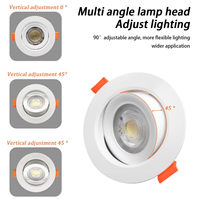 Kinglight Lampu Downlight Mini Modern untuk Plafon, Bahan PC, 5W LED Spotlight, IP20, CRI80, 3000-6500K, Bulat Persegi
