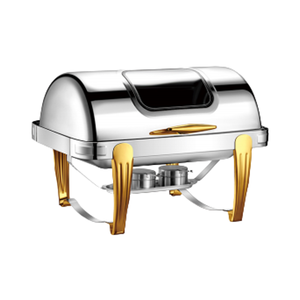 Catering comercial Hotel de acero inoxidable 9L Calefacción de combustible de gas Pie de tigre Comedor cuadrado Hotel Trolley Restaurante <span class=keywords><strong>Buffet</strong></span> - Product Image 1