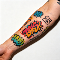 Autocollants de tatouage temporaire imperméables, décalcomanies de tatouage corporel jetables et amovibles