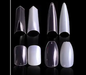500 pcs set nails salon virtual French Seamless nails Transparent Natural color talon artificial False Nail Tips