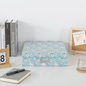 Boîte de rangement pour photos recouverte d'un motif floral, idéale pour le rangement d'albums et personnalisable selon vos besoins - Product Image 2