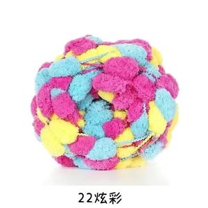 Fil à pompons chenille coloré et volumineux pour crochet, idéal pour les kits d'artisanat en feutre pour enfants, fil à tricoter à la main aux couleurs arc-en-ciel, très populaire - Product Image 4