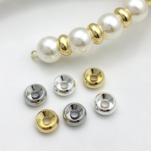 Gold Plated Silver Double Wheel Bead <b>Spacer</b> 6mm DIY Jewelry Accessories Round Shape For Creative Projects - Product Image 3