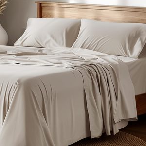 Factory King Size 100% Cotton Percale Bed <strong>Sheets</strong> <strong>Fitted</strong> <strong>Sheet</strong> with <strong>Deep</strong> Pocket - Product Image 2