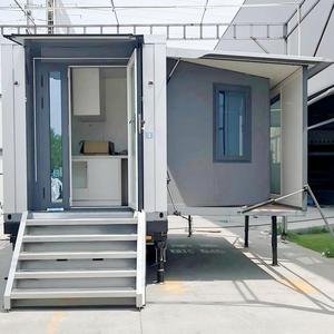 Vente directe économique : Cabane modulaire de camping de 20 pieds, portable sur roues, écologique, installation facile, isolation phonique, maison conteneur extensible - Product Image 3