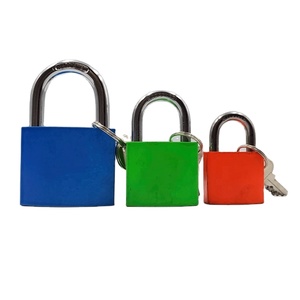 <span class=keywords><strong>Lucchetto</strong></span> <span class=keywords><strong>chiave</strong></span> normale in ferro di alta qualità 50mm <span class=keywords><strong>e</strong></span> cilindri di serratura colorati - Product Image 5