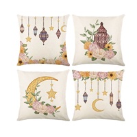 45X45CM islamique Eid Mubarak décorations pour la maison housse de coussin Ramadan décor Polyester canapé mosquée musulman taie d'oreiller décorative