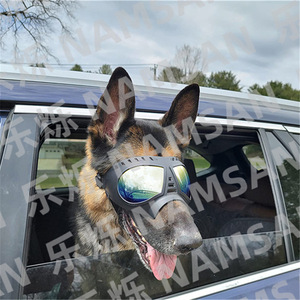 Gafas para mascotas, impermeables, de plástico, estilo deportivo, para perros, accesorios para gafas de sol para todas las estaciones - Product Image 1
