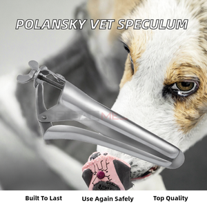 Spéculum vétérinaire premium pour bétail, réutilisable, en acier inoxydable allemand, 35 cm, 2 lames - Product Image 2