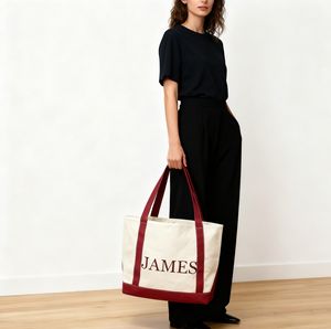 Sac fourre-tout en toile de coton personnalisé, grand format, très résistant, design populaire, idéal pour l'été et la plage, vente en gros - Product Image 4