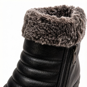 Botas de Invierno Impermeables para Mujer con Forro de Felpa y Cremallera Lateral - Botas de <span class=keywords><strong>Nieve</strong></span> Cálidas e Informales para Clima Frío - Product Image 4