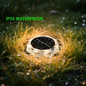 Lampe solaire rechargeable pour extérieur, batterie au lithium, IP54, éclairage paysager, du crépuscule à l'aube, pour pelouse, jardin, patio, allée - Product Image 4