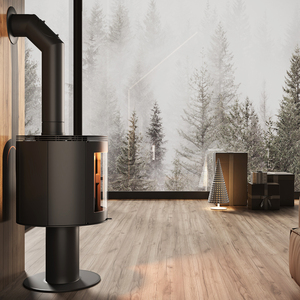 Caminetto Circolare in Vetro di Alta Gamma Personalizzato per Uso Domestico con <span class=keywords><strong>Legna</strong></span> <span class=keywords><strong>da</strong></span> Ardere, Nuovo Caminetto a <span class=keywords><strong>Legna</strong></span> per Interni di Villa - Product Image 2