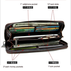 Wholesale Custom Long Genuine Leather <b>Wallet</b> <b>for</b> <b>Men</b> and Women - Product Image 3