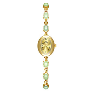 BS FA-1883 Ladies' Natural <strong>Tiger</strong> Eye Stone Mirad Color French Design Premium Vintage <strong>Watch</strong> - Product Image 6