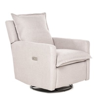 Sillón Reclinable Giratorio y Deslizante NOVA para Cuarto de Bebé, Sofá Cómodo para Sala de Estar, Mueble de Tela Multifunción, Silla Reclinable Eléctrica