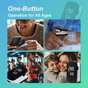 Oxímetro de Pulso de Dedo BERRY BM1000E con Sensor de Monitor, Pantalla LCD, Función de Aplicación Bluetooth, Portátil, de Mano, Clase II, para Medir la Oxigenación Sanguínea - Product Image 4