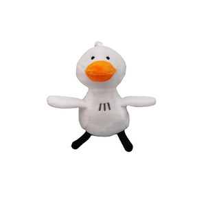 Fábrica al por mayor OEM y ODM creativo pequeño pato blanco muñeca juguetes de peluche llavero para <span class=keywords><strong>fiesta</strong></span> temática regalos niños regalos llavero de peluche - Product Image 1