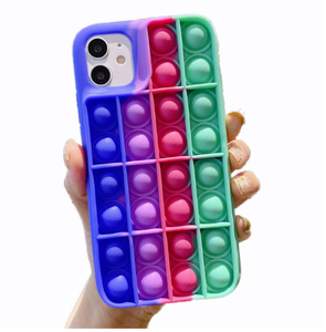 Finger-Press Mood Relief Rainbow Pop <span class=keywords><strong>IT</strong></span> Fidget Custodia per telefono in silicone per iPhone per iPhone 15 - Product Image 3