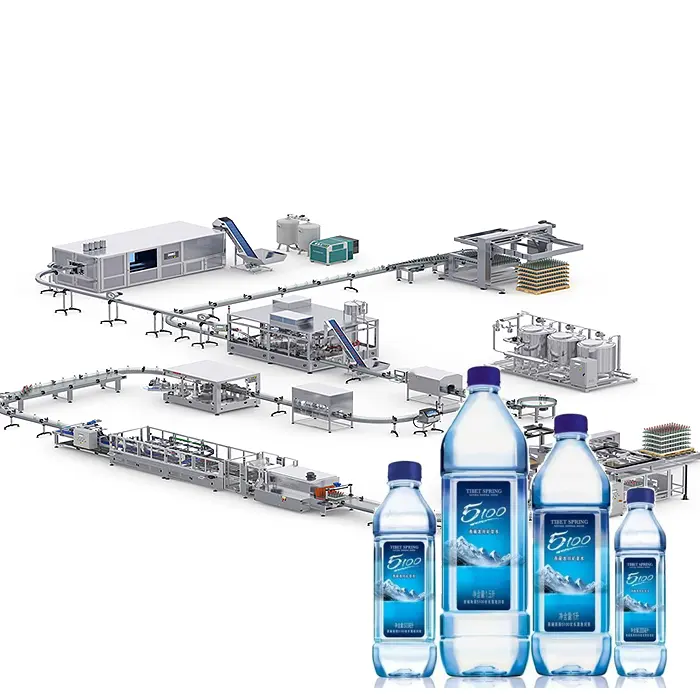 Linea di produzione completa automatica completa di acqua minerale 10000bph