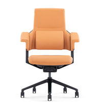 Chaise de bureau de direction en cuir de luxe à dossier haut, design ergonomique, soutien lombaire réglable, fonction pivotante, design moderne