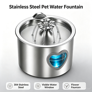 <span class=keywords><strong>Fontaine</strong></span> à <span class=keywords><strong>eau</strong></span> automatique pour animaux de compagnie Elecpet, écologique, moderne, durable, 2,5 L, en acier inoxydable, <span class=keywords><strong>silencieuse</strong></span>, avec alimentation USB - Product Image 2