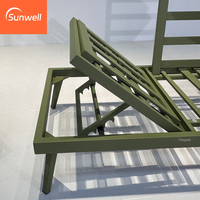 Ensemble de mobilier d'extérieur unique, canapé multifonctionnel, canapé-lit pliable avec dossier réglable et table basse