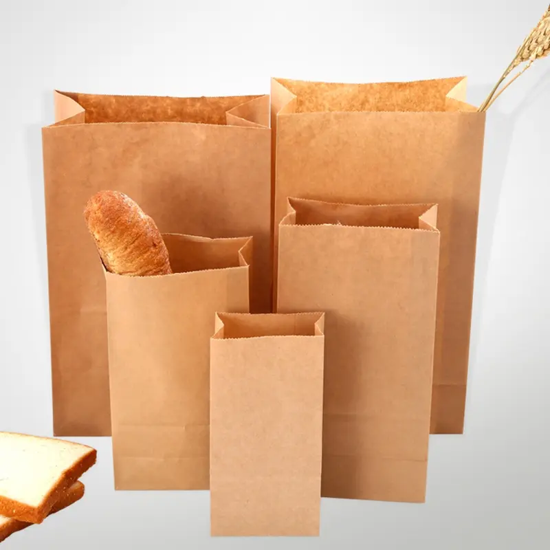 Пакет из крафт-бумаги, пакет из пищевой бумаги и продуктовые бумажные пакеты для продажи, пакет для доставки пищи