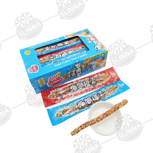 Caramelle Gommose Halal Colorate e Divertenti a Bastoncino Lungo, Mini <span class=keywords><strong>Perle</strong></span> Arcobaleno Rivestite, Snack Novità per Bambini in Confezione - Product Image 1
