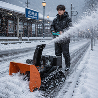 Machine de déneigement et de balayage commerciale télécommandée, souffleuse et balayeuse, moteur Loncin 420cc 15HP EPA, pour routes municipales