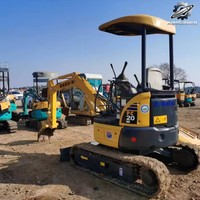 Mini-excavatrice Komatsu PC20, 2 tonnes, excavatrice compacte, moteur diesel, capacité de la benne 0,05 m3, machine de construction