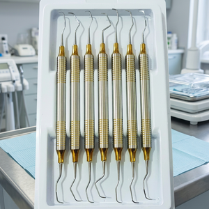 Set de curettes dentaires Dogmatic Gracey 1/2-13/14 en acier inoxydable, conçues par CNC, revêtement plasma, instruments parodontaux manuels, certifiés CE - Product Image 3