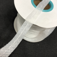 Ruban thermocollant en film fileté 100 % polyester, soluble dans l'eau, élastique, pour ourlets et applications de couture