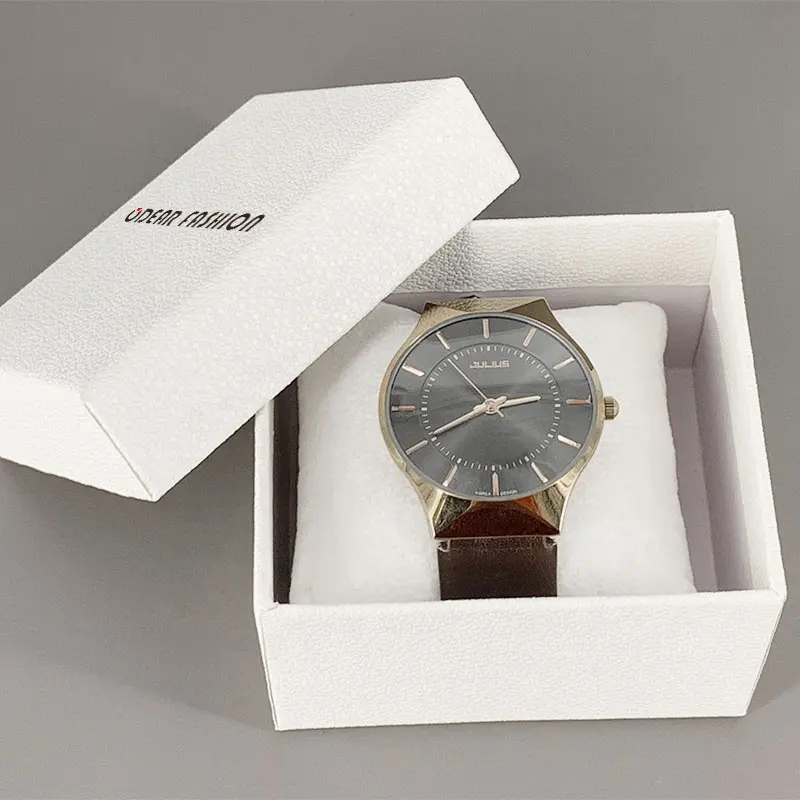 Heißer Verkauf Weiß Rechteck Lange Papier Tragetasche Tasche Uhr In Verpackung Box Beutel Für Geschenk
