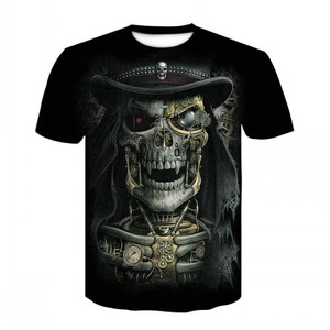 Nueva camiseta Grim Reaper 3D Heavy Metal Skull camisetas para hombres camiseta personalizada diseño gráfico estampado Punk Rock Top camisetas para hombres - Product Image 3