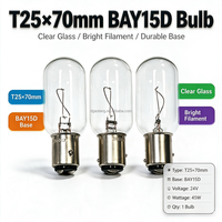 Ampoule de signalisation marine T25 BAY15D 24V 220V 25W 40W, lampe de navigation, lampe de bateau, remplacement d'ampoule incandescente